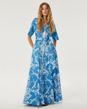 Posie Cotton Maxi Dress - Barocco