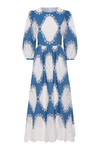 Constance Broderie Anglaise Midi Dress - Lace/denim media 6