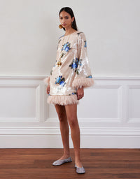 Stevie Sequin Mini Dress - Rose Blue media 2