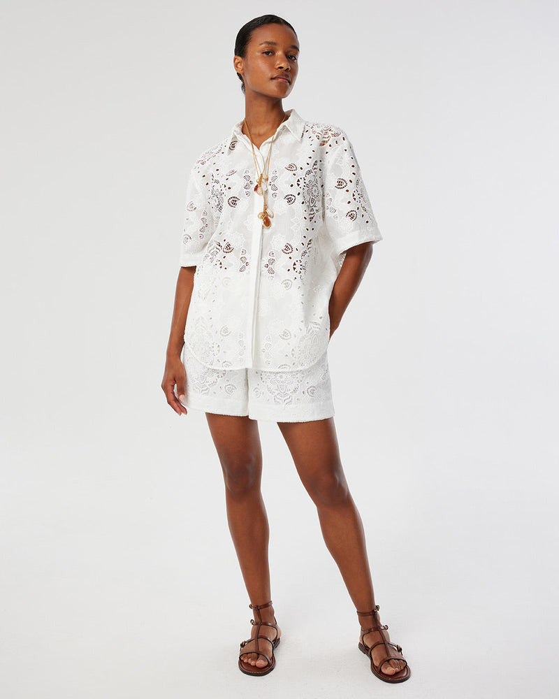 Bizzy Lace Shorts - White media 1