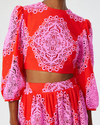 Rhea Lace Skirt - Red media 4