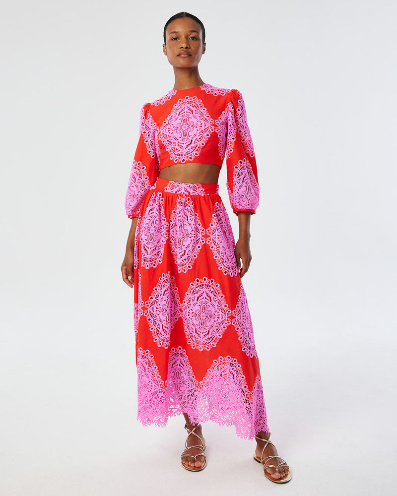 Rhea Top Lace Top - Red media 2