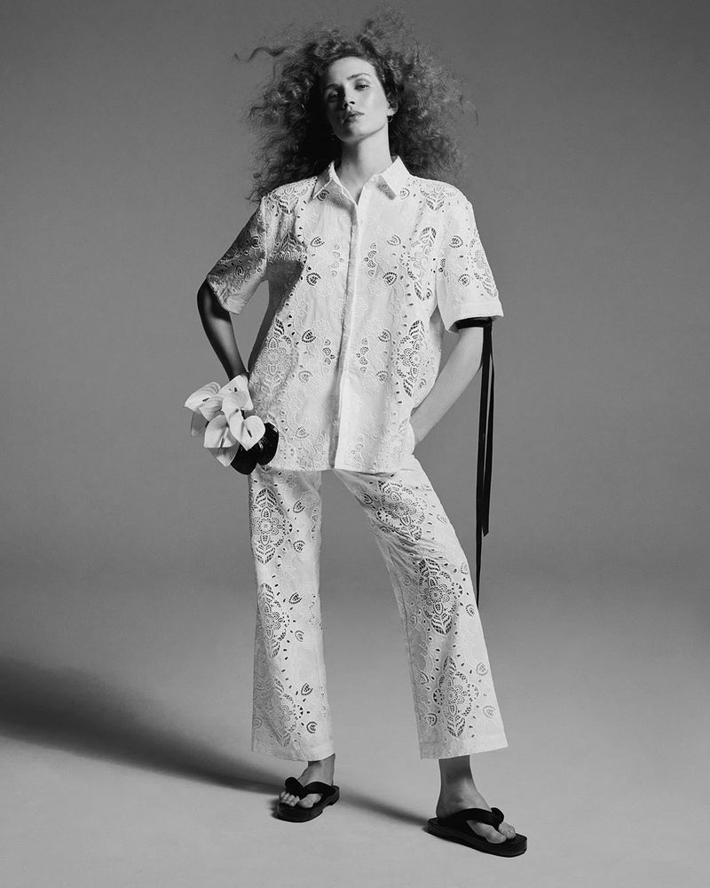 Joshua Lace Trouser - White media 4